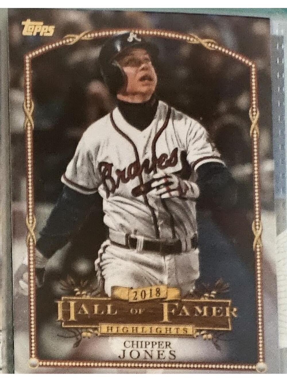 2018 Topps Update Chipper Jones Hall of Famer Insert #HFH-3 (Turn out the light)